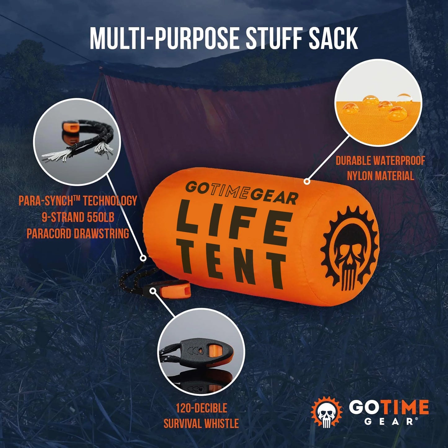 2-Person Emergency Survival Tent – Waterproof Thermal Shelter for Hiking & Outdoors