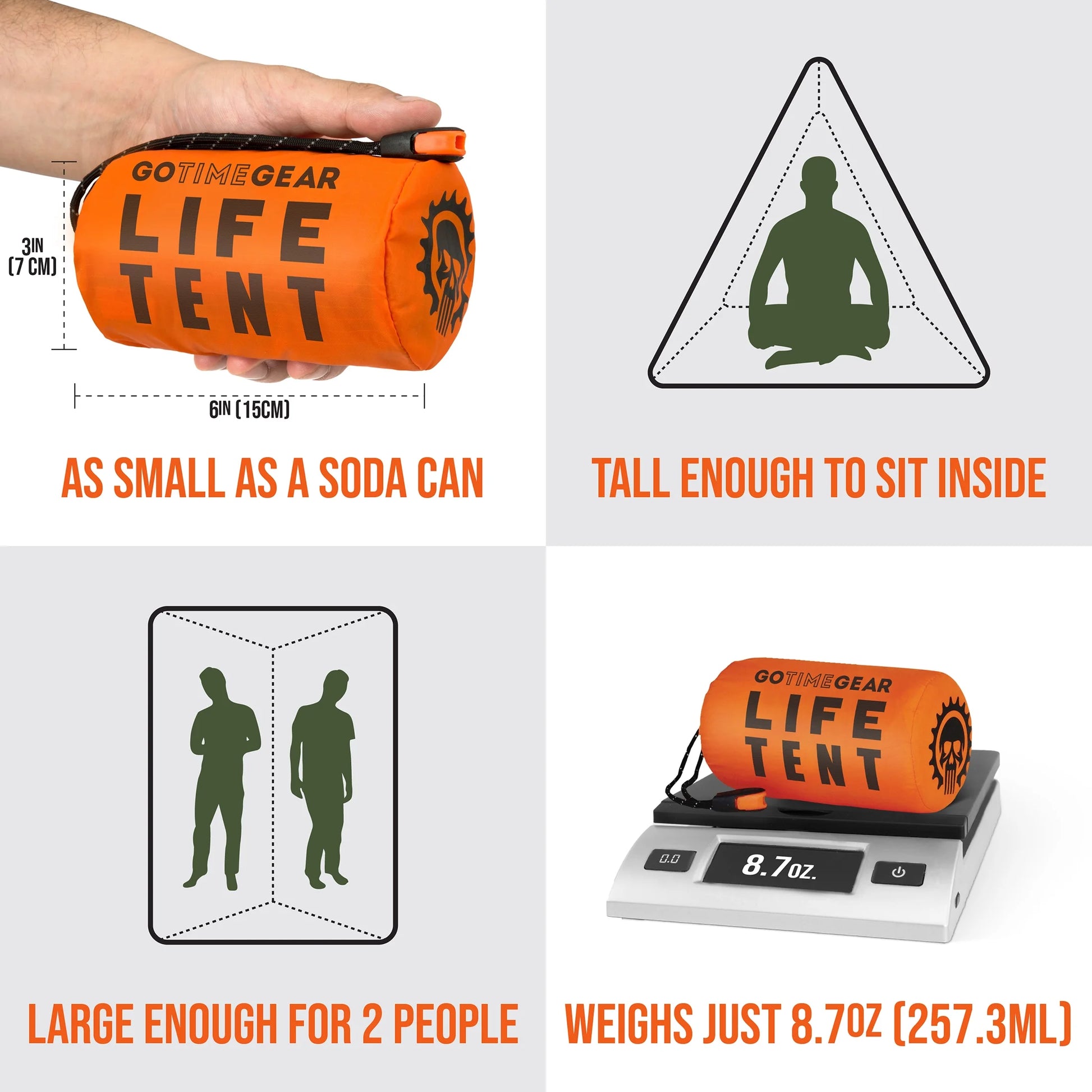 2-Person Emergency Survival Tent – Waterproof Thermal Shelter for Hiking & Outdoors