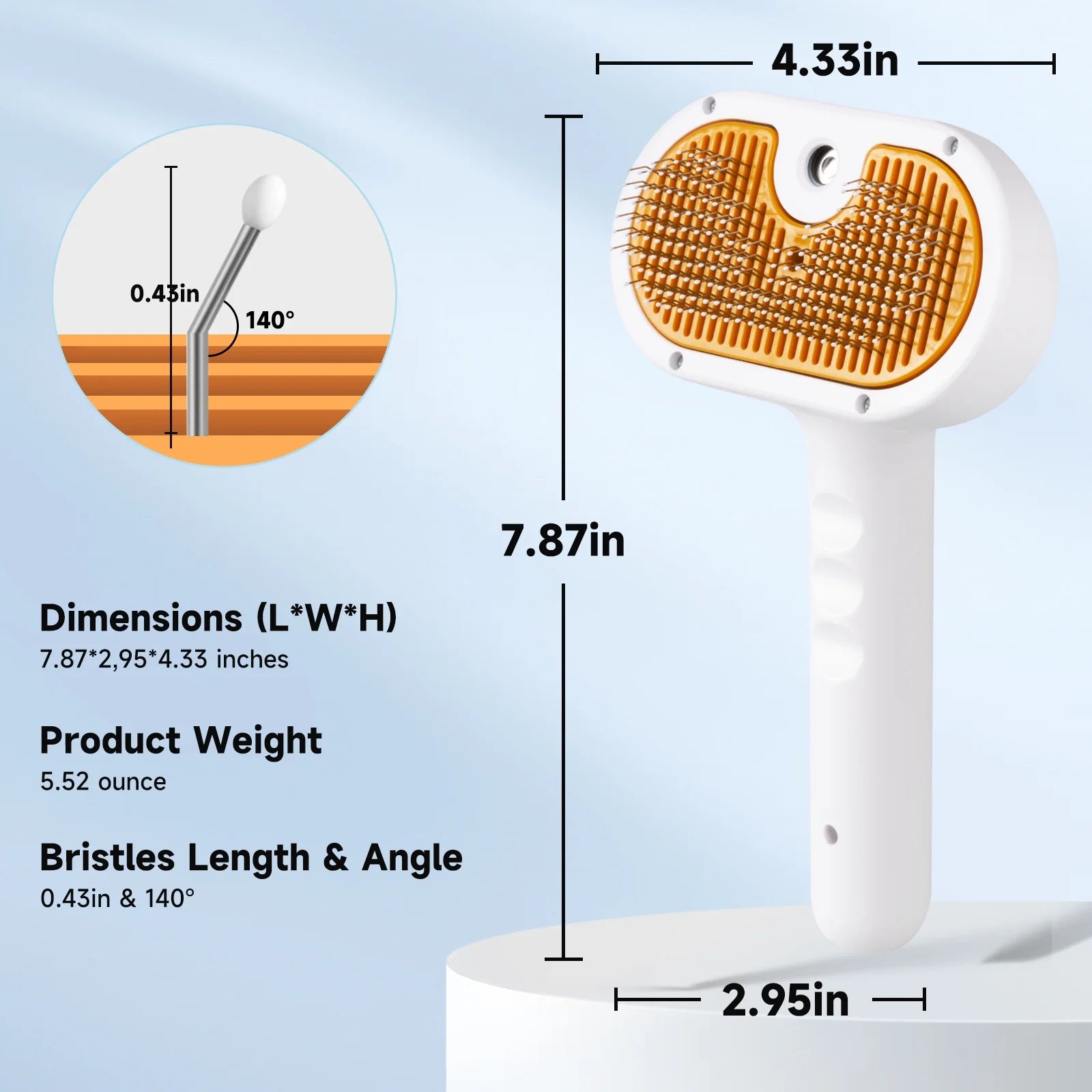 3-in-1 Pet Steam Grooming Brush – Self-Cleaning Spray Comb for Dogs & Cats