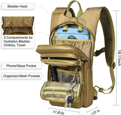 17L Hydration Backpack with 3L Water Bladder – Molle Compatible Pack for Hiking & Cycling