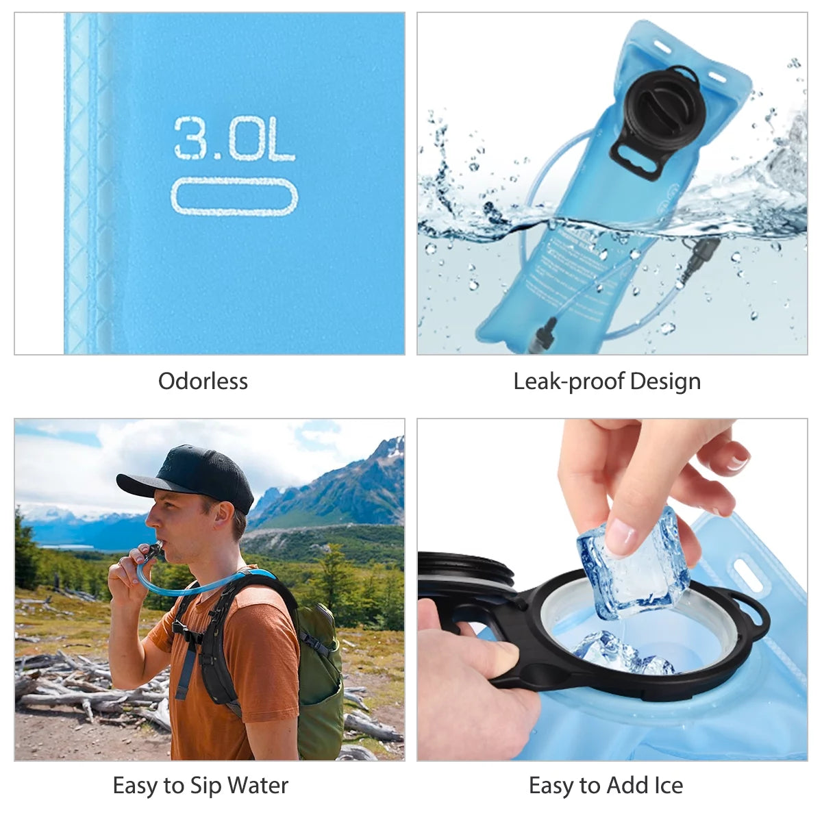 17L Hydration Backpack with 3L Water Bladder – Molle Compatible Pack for Hiking & Cycling