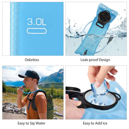 17L Hydration Backpack with 3L Water Bladder – Molle Compatible Pack for Hiking & Cycling