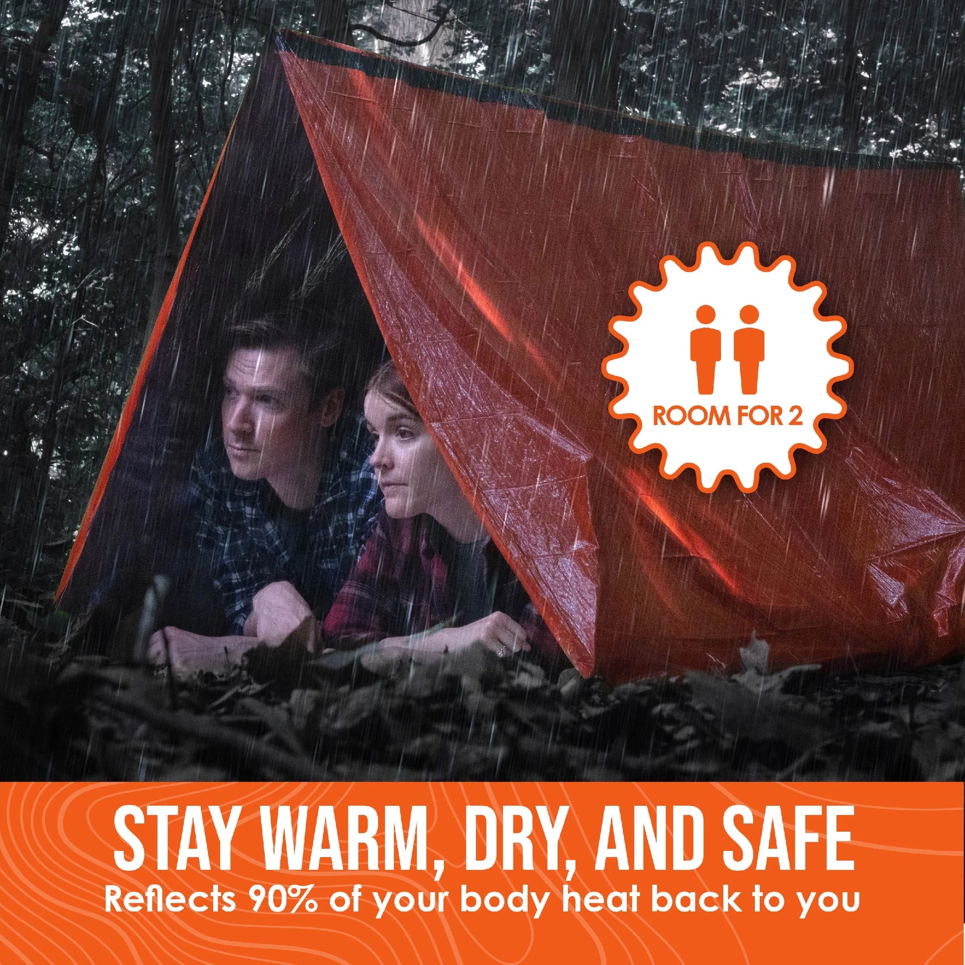 2-Person Emergency Survival Tent – Waterproof Thermal Shelter for Hiking & Outdoors
