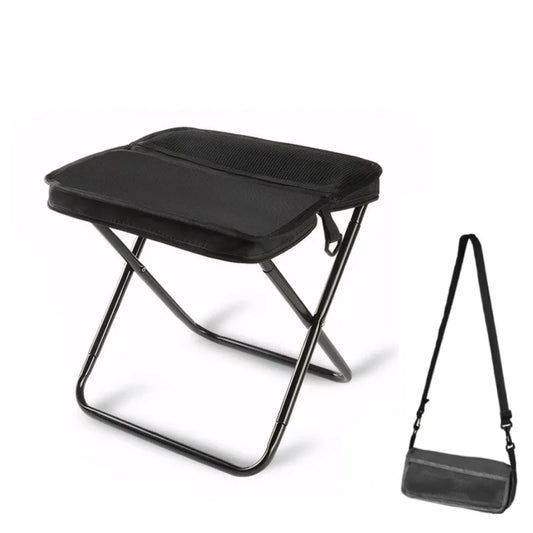 Folding Backpack Camping Chair – Mesh Pockets Portable Chair for Hiking