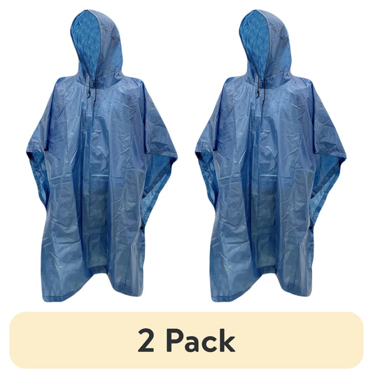 2-Pack Emergency Rain Poncho – Lightweight Breathable Raincoat for Outdoor Adventures