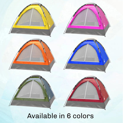 2-Person Dome Tent – Easy Setup with Rain Fly & Carry Bag for Camping & Hiking